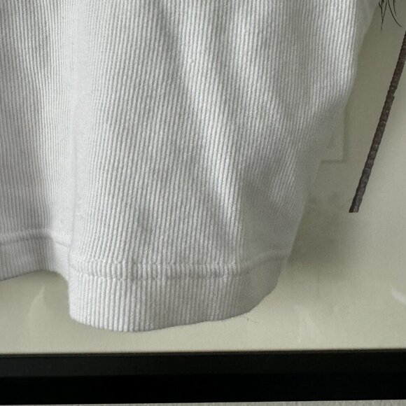 Adidas | NWOT White Embroidered Square Neck Crop Ribbed Tank Top Size Large - Picture 5 of 6